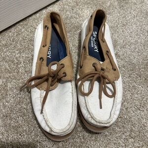 Sperry Cream and Brown Casual Shoes